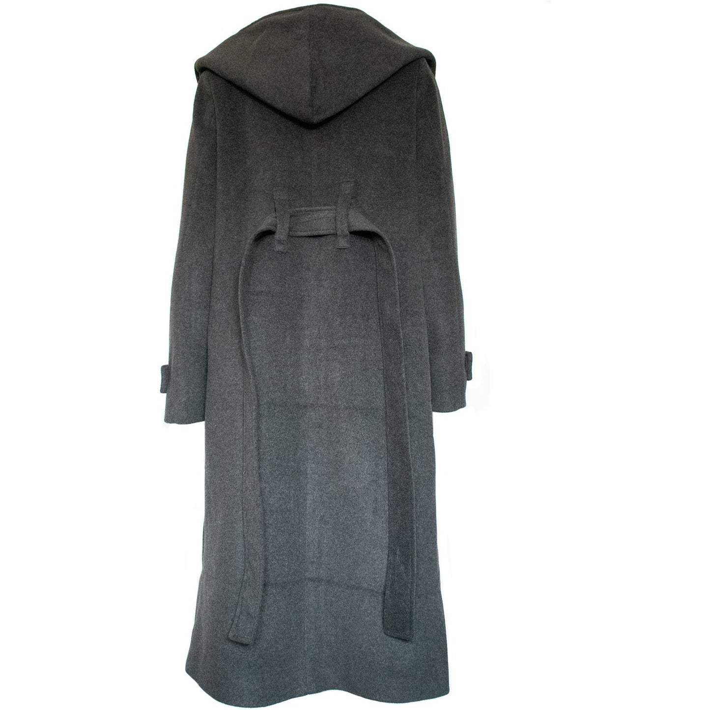 Vegan Wool Long Wrap Coat