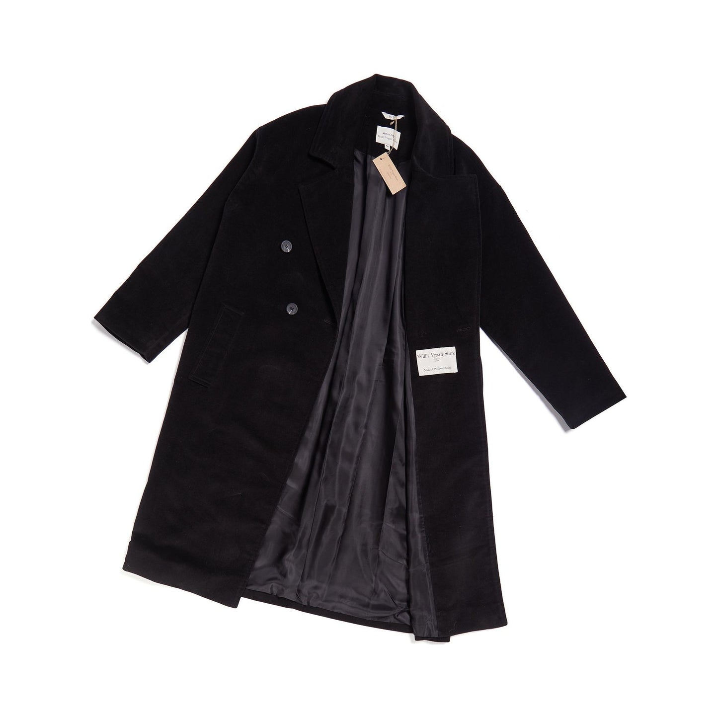 Double Breasted Vegan Wool Coat