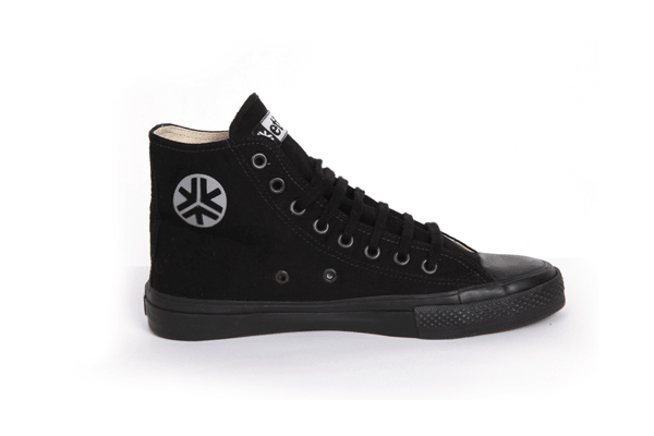 High Top Sneakers, All Black - Vegan America