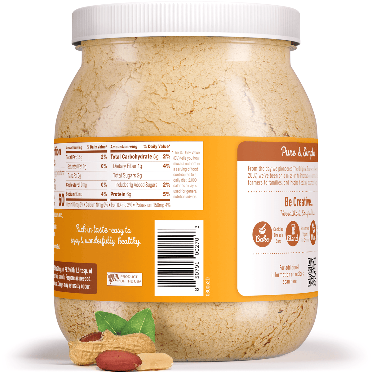 PB2 - Powdered Peanut Butter - Original (6.5oz) - Vegan America