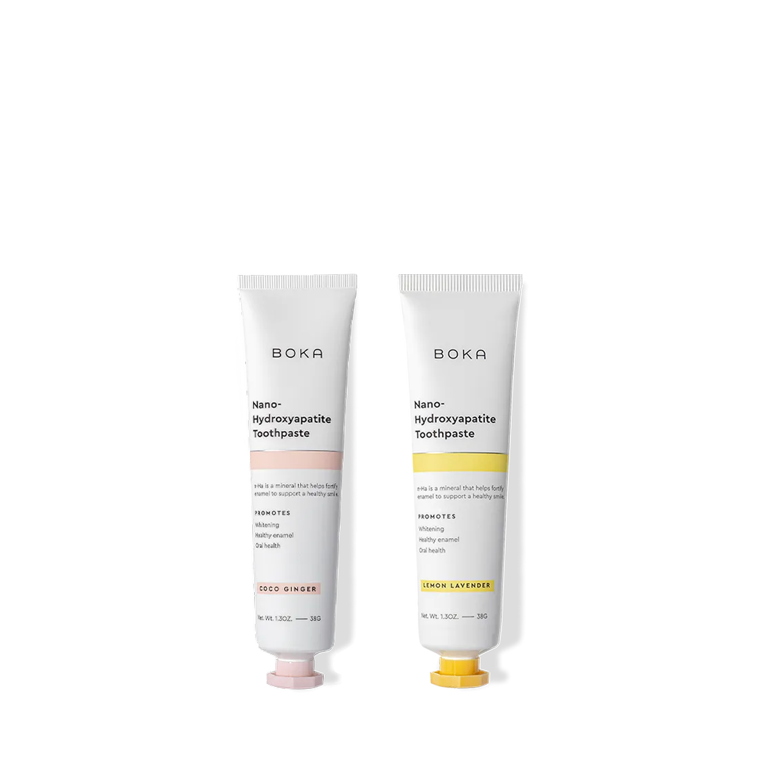 Travel Duo n-Ha Toothpaste 2-Pack features two upright tubes that help remineralize your teeth.
