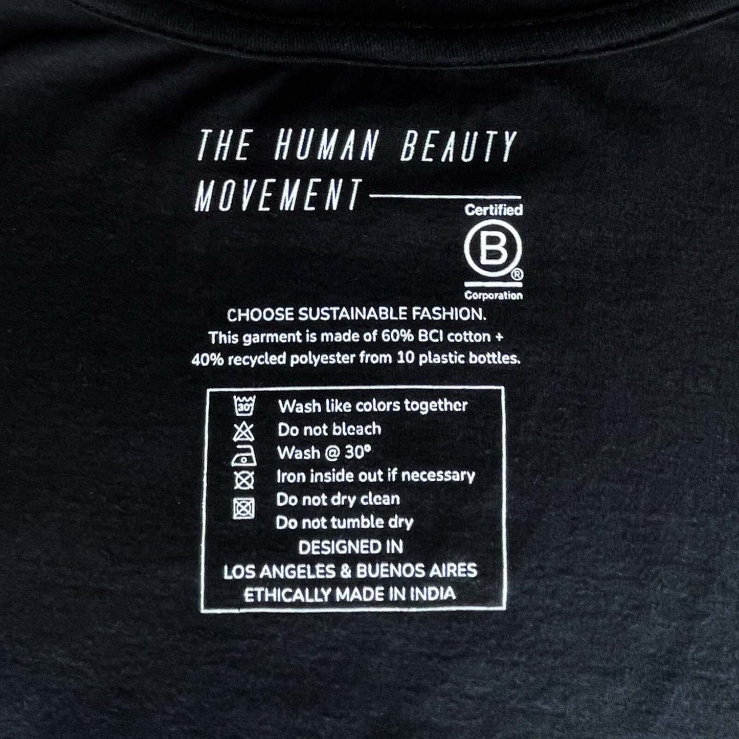 The HBM Logo Tee, Unbleached Black - Vegan America