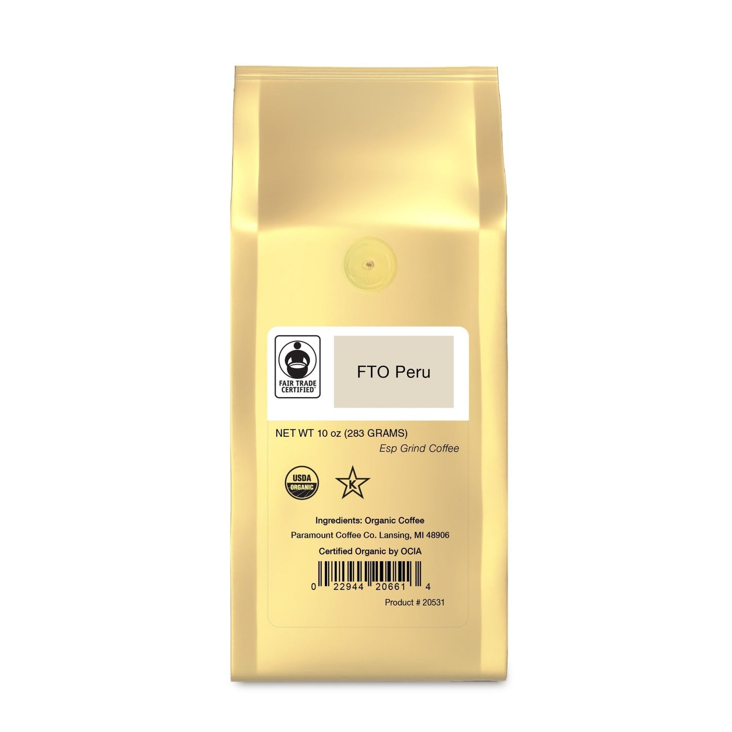 Fair Trade Organic Peru 10oz Ground Coffee - Vegan America