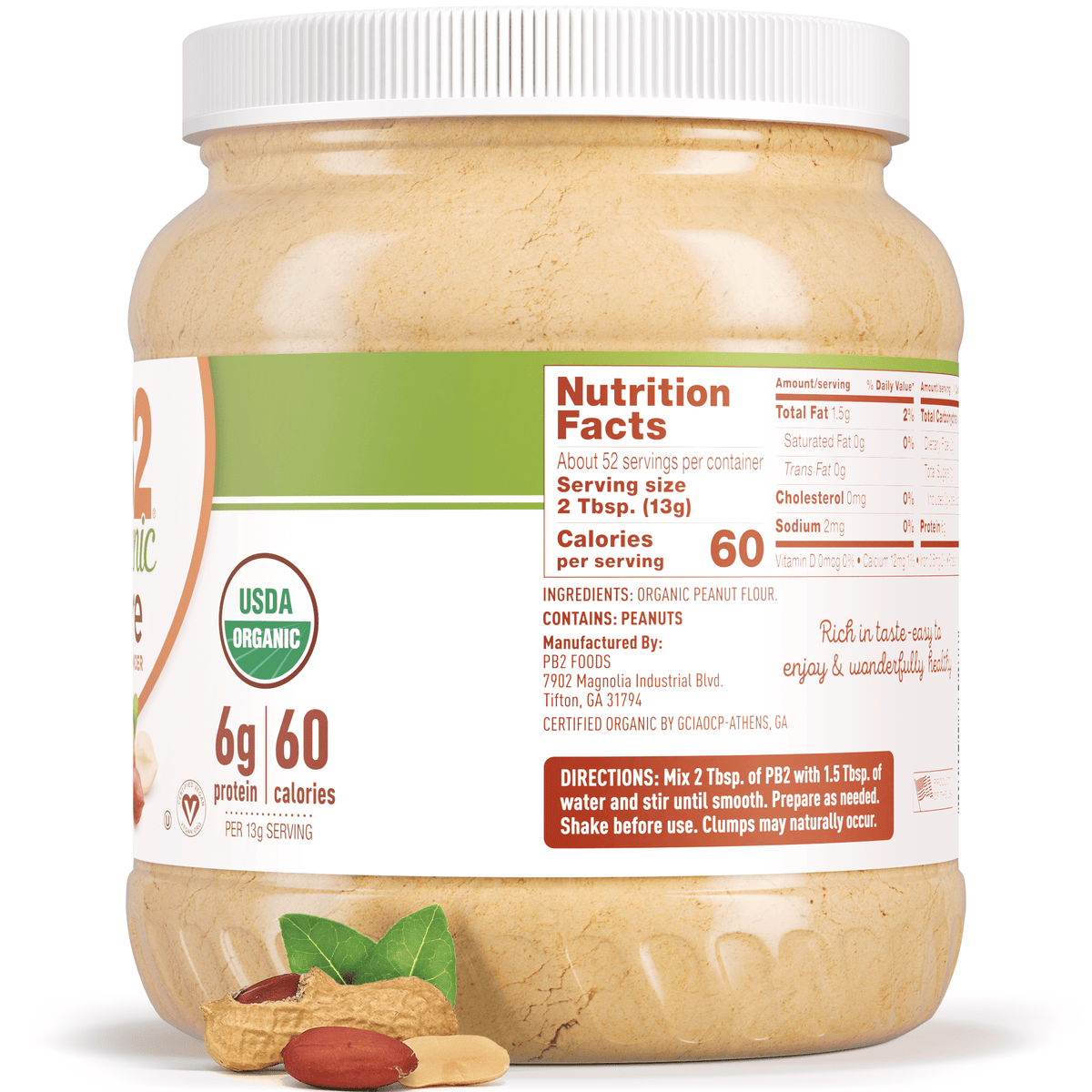 PB2 Pure Organic Peanut Powder - Vegan America