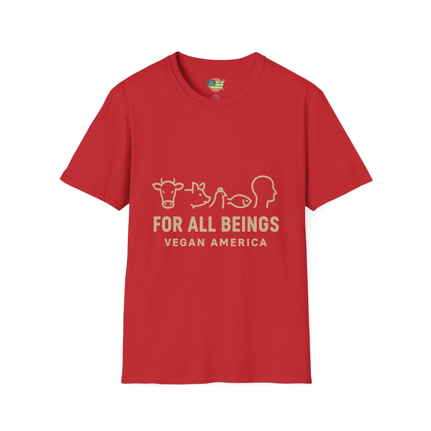Unisex Vegan America T-Shirt, Eco-Friendly Apparel, Plant-Based Lifestyle Shirt, Perfect Gift for Vegans, Animal Rights Awareness Wear