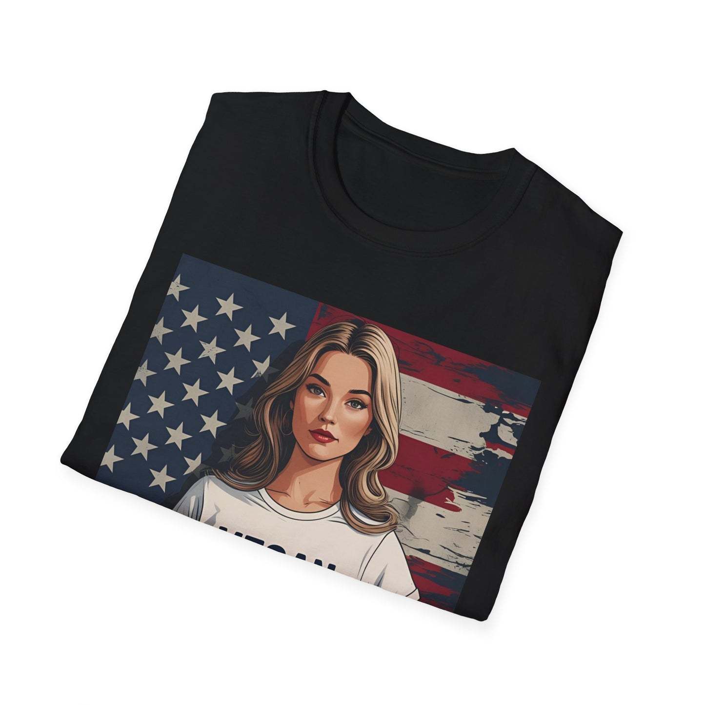 Vegan America T-Shirt | UnisexSoftstyle Tee, Eco-Friendly Fashion, Gift for Vegans, Independence Day Outfit, Casual Wear