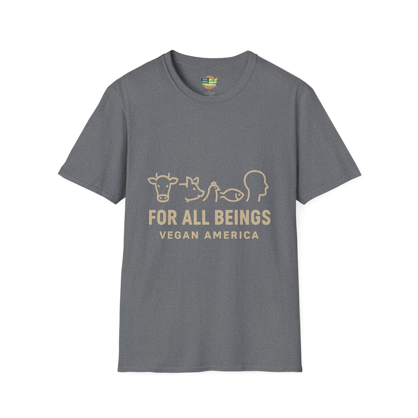 Unisex Vegan America T-Shirt, Eco-Friendly Apparel, Plant-Based Lifestyle Shirt, Perfect Gift for Vegans, Animal Rights Awareness Wear