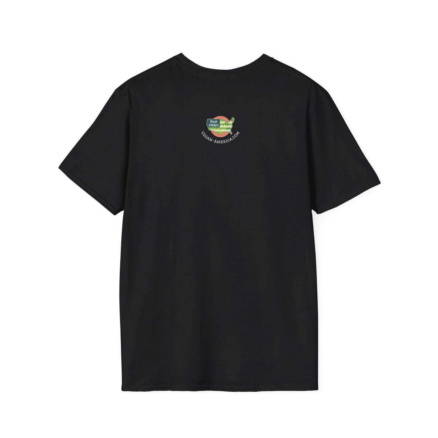 Vegan America T-Shirt | UnisexSoftstyle Tee, Eco-Friendly Fashion, Gift for Vegans, Independence Day Outfit, Casual Wear