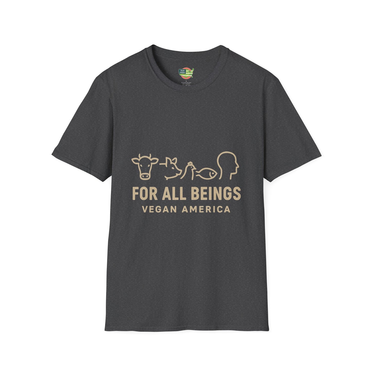 Unisex Vegan America T-Shirt, Eco-Friendly Apparel, Plant-Based Lifestyle Shirt, Perfect Gift for Vegans, Animal Rights Awareness Wear