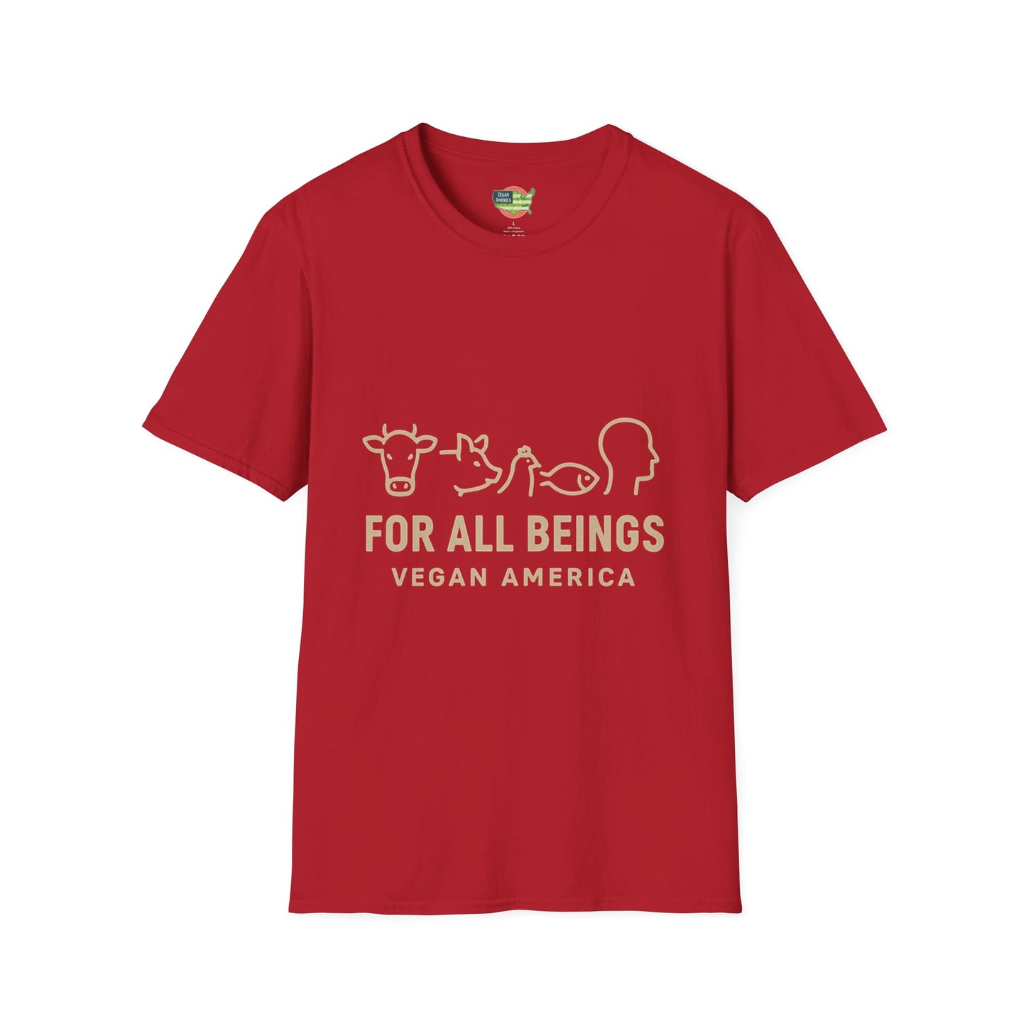 Unisex Vegan America T-Shirt, Eco-Friendly Apparel, Plant-Based Lifestyle Shirt, Perfect Gift for Vegans, Animal Rights Awareness Wear