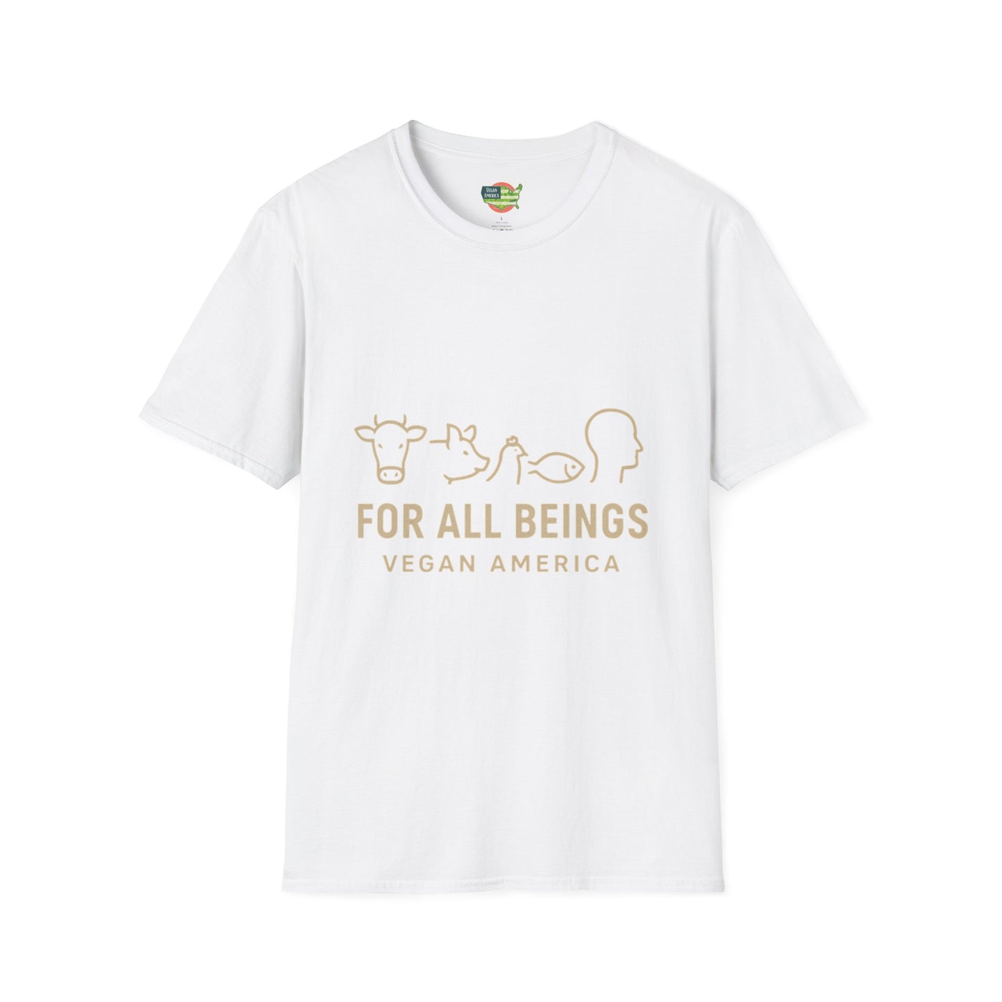 Unisex Vegan America T-Shirt, Eco-Friendly Apparel, Plant-Based Lifestyle Shirt, Perfect Gift for Vegans, Animal Rights Awareness Wear