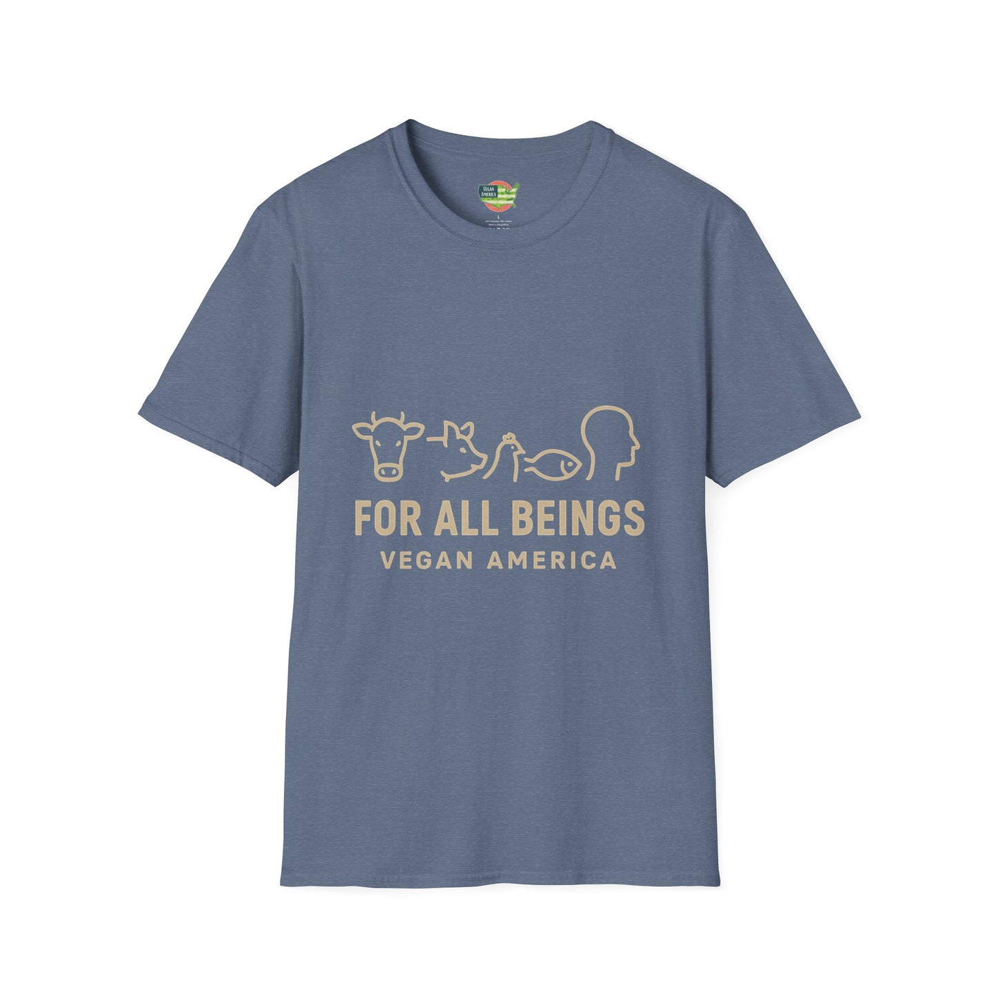 Unisex Vegan America T-Shirt, Eco-Friendly Apparel, Plant-Based Lifestyle Shirt, Perfect Gift for Vegans, Animal Rights Awareness Wear