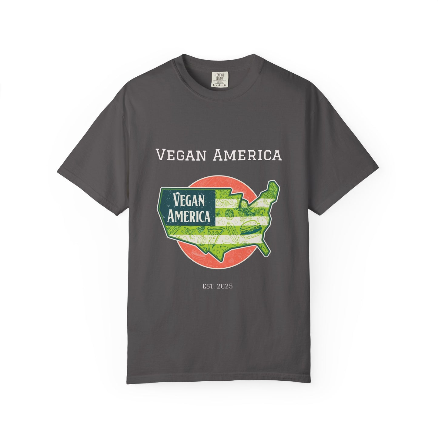 Vegan America T-shirt for Eco-conscious Wearers, Unisex Cotton Tee, Casual Everyday Wear, Gifts for Vegans, Sustainable Fashion
