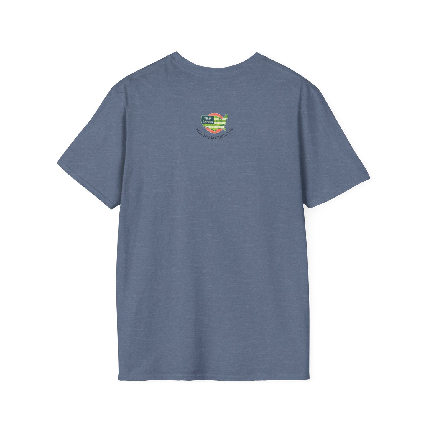 Vegan America T-Shirt | UnisexSoftstyle Tee, Eco-Friendly Fashion, Gift for Vegans, Independence Day Outfit, Casual Wear