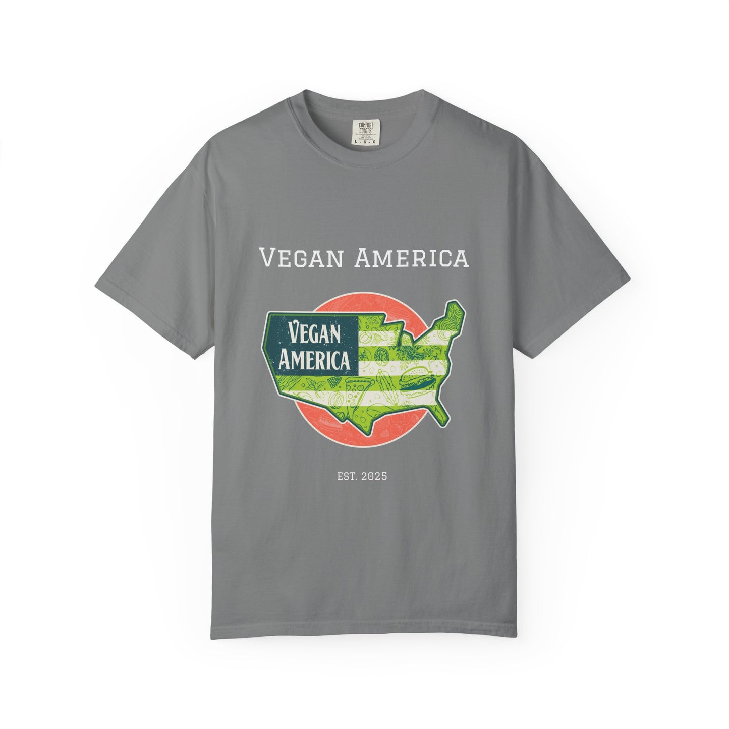 Vegan America T-shirt for Eco-conscious Wearers, Unisex Cotton Tee, Casual Everyday Wear, Gifts for Vegans, Sustainable Fashion