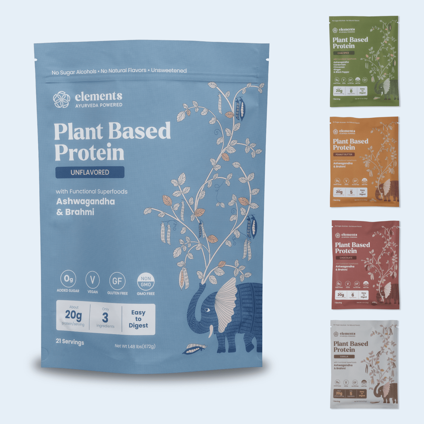 Elements Plant Based Protein + Travel Packs - Vegan America
