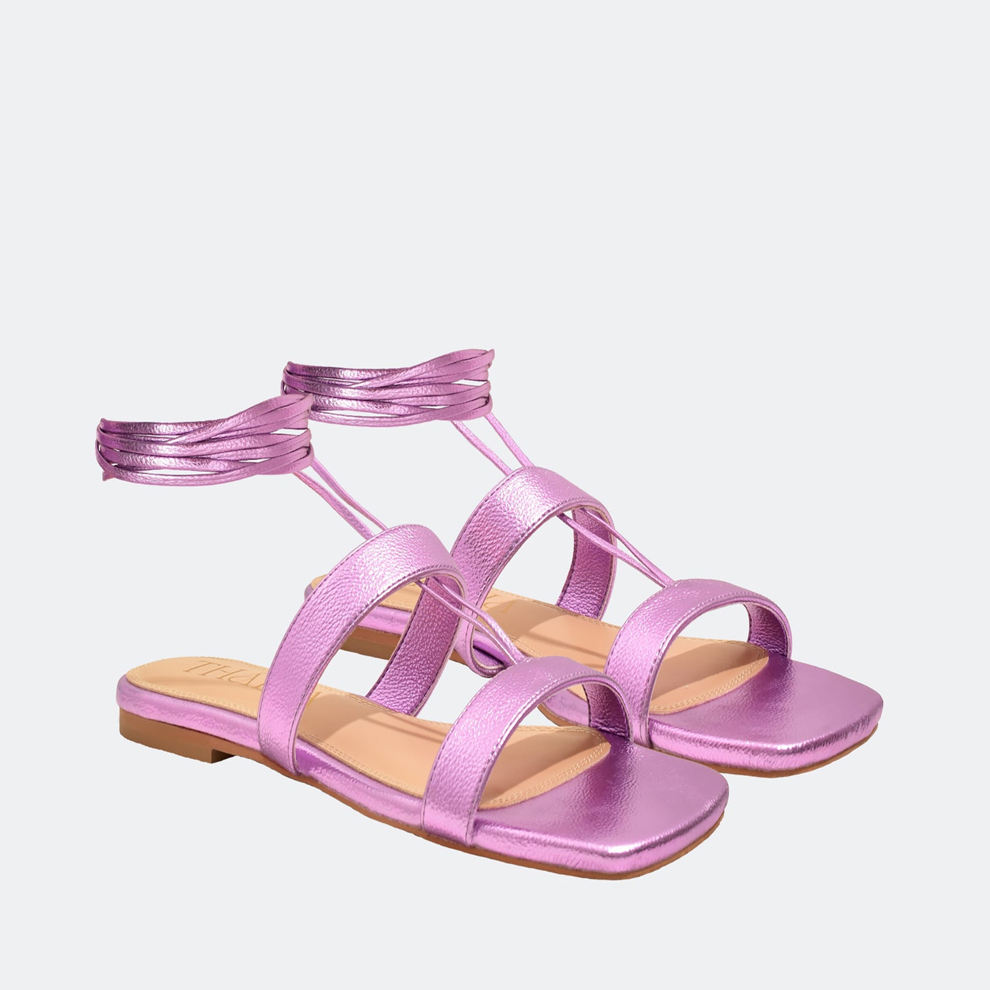 Athena Signature Greek Flats - Metallic Purple - Vegan America