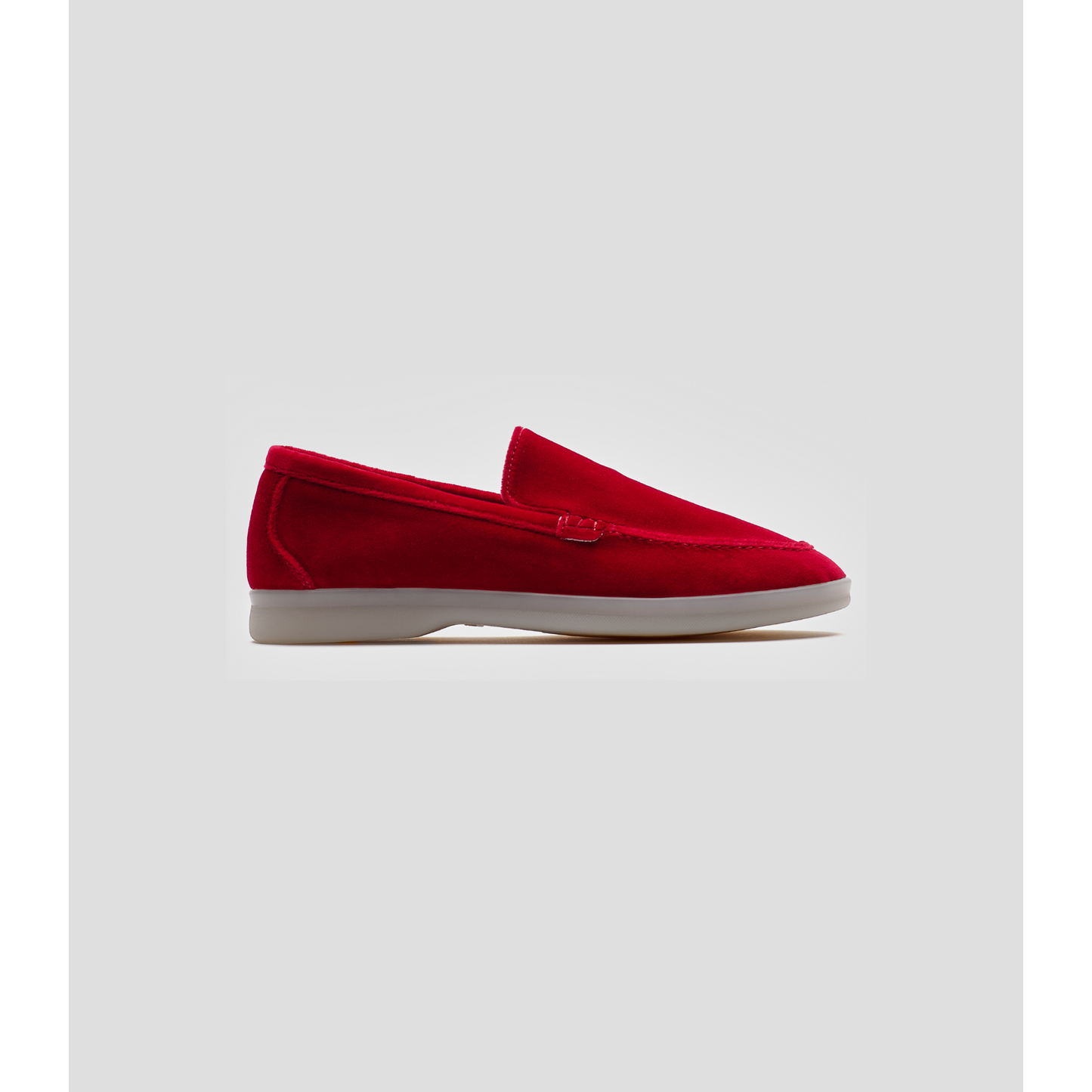 Vegan Velvet Loafer Red