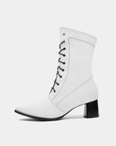 High Boots White cactus leather boots - Vegan America
