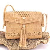 Laser Cut Crossbody w/Tassle