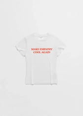 MAKE EMPATHY COOL AGAIN BABY TEE - Vegan America