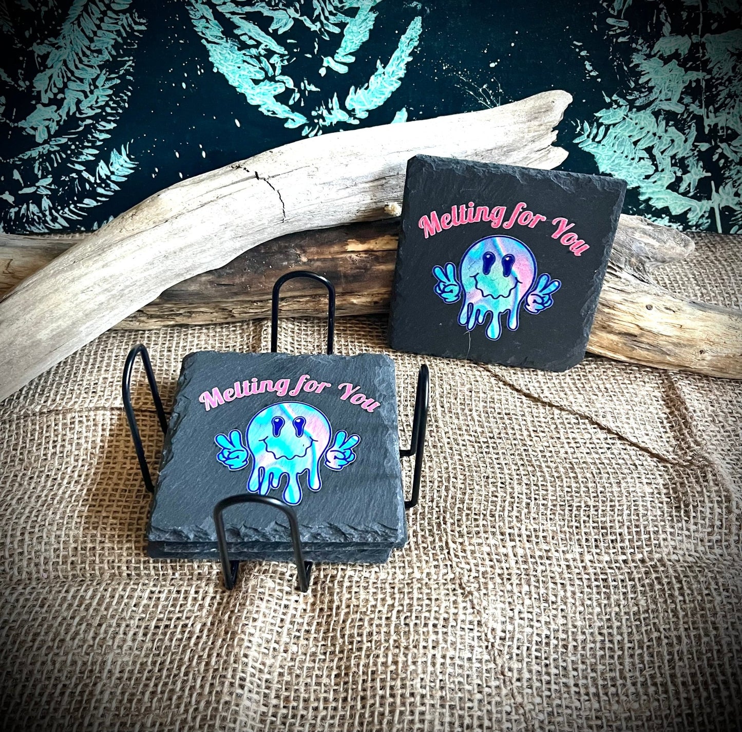 Stone Logo Coasters set of 4 - Vegan America