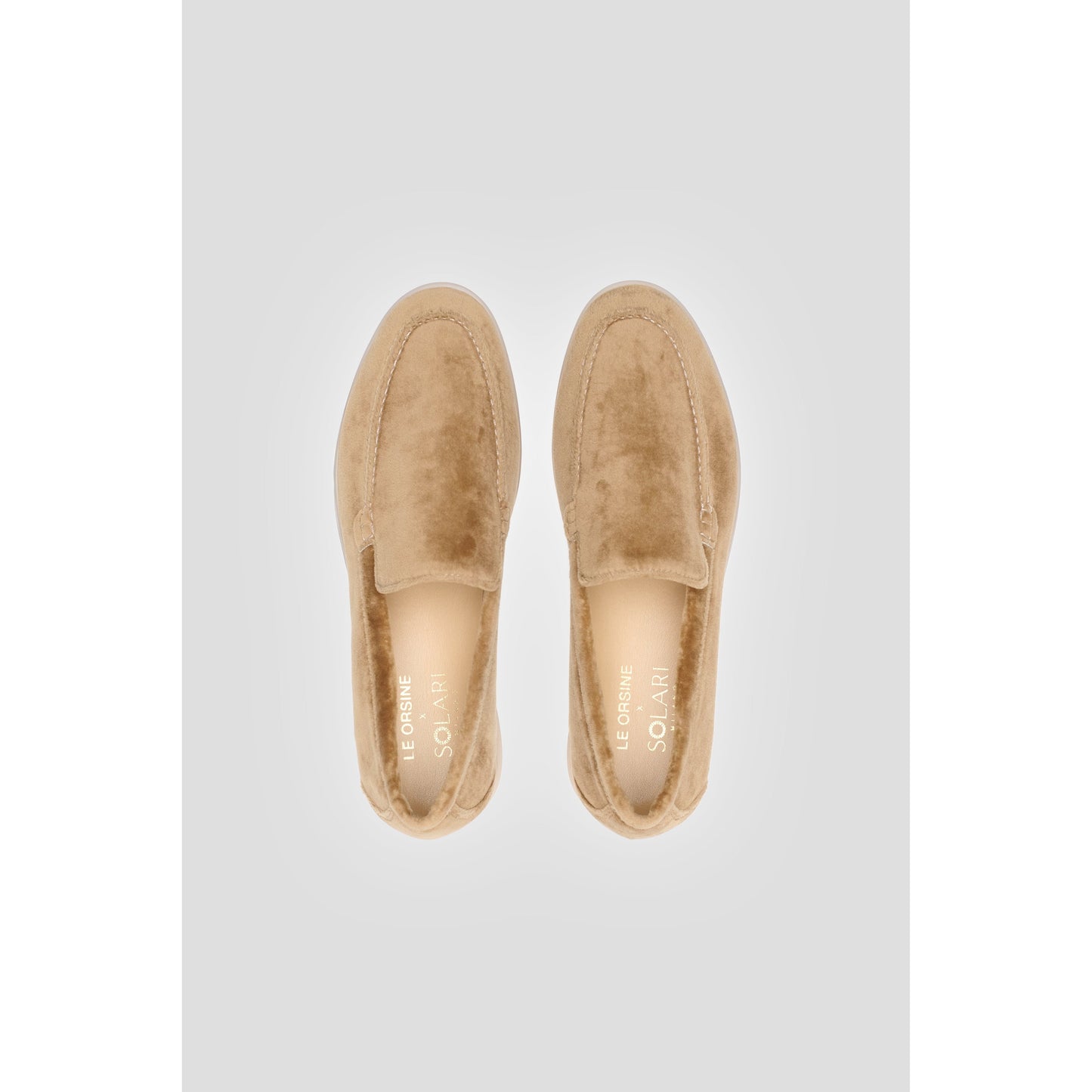 Vegan Velvet Loafer Taupe