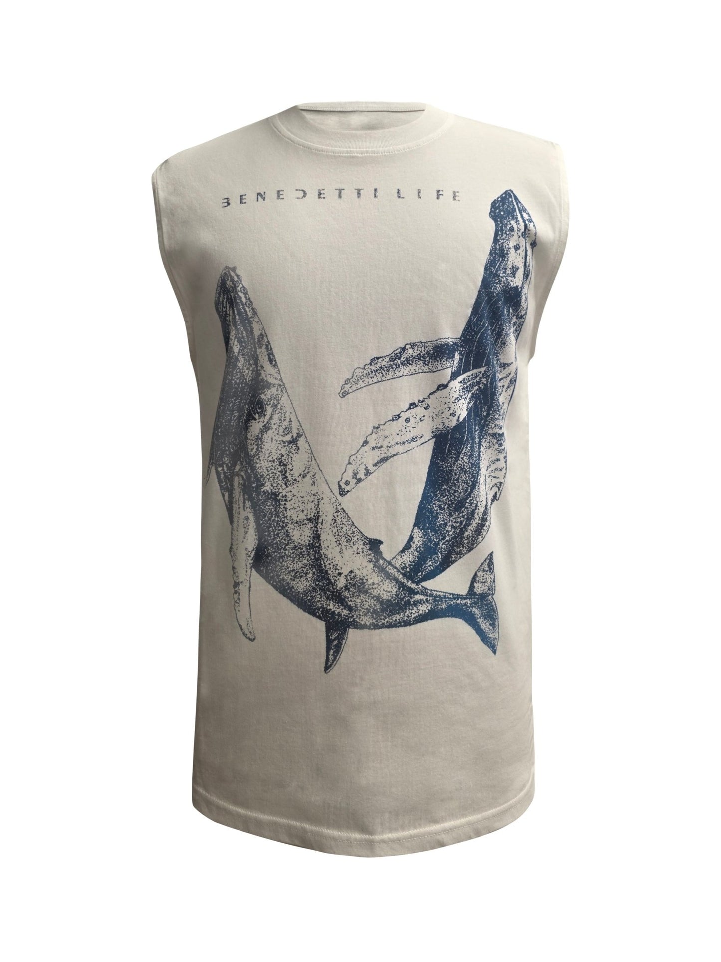 Man Whale Poem Sleeveless top - Vegan America