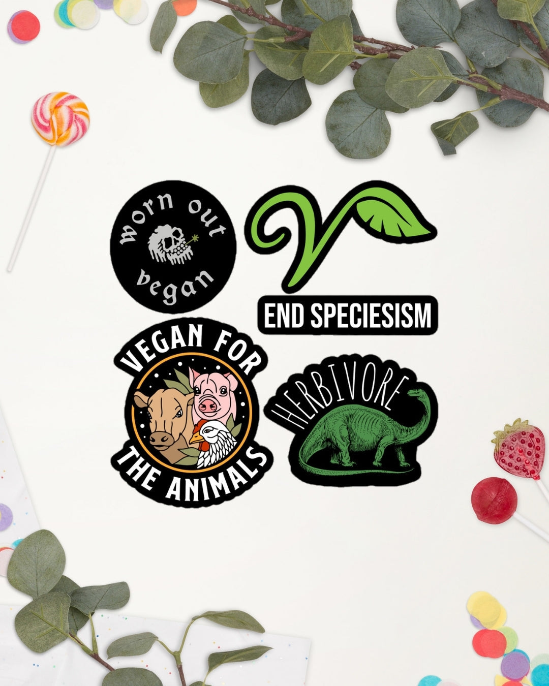 Worn Out Vegan Sticker Sheet