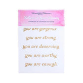 Believe In Your Beauty Peel & Stick Mirror Decals - Vegan America