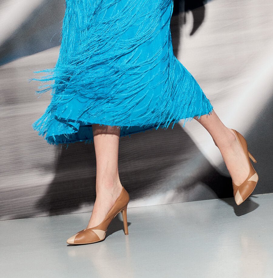 IVO caramel & almond – vegan heels made from mushroom leather - Vegan America