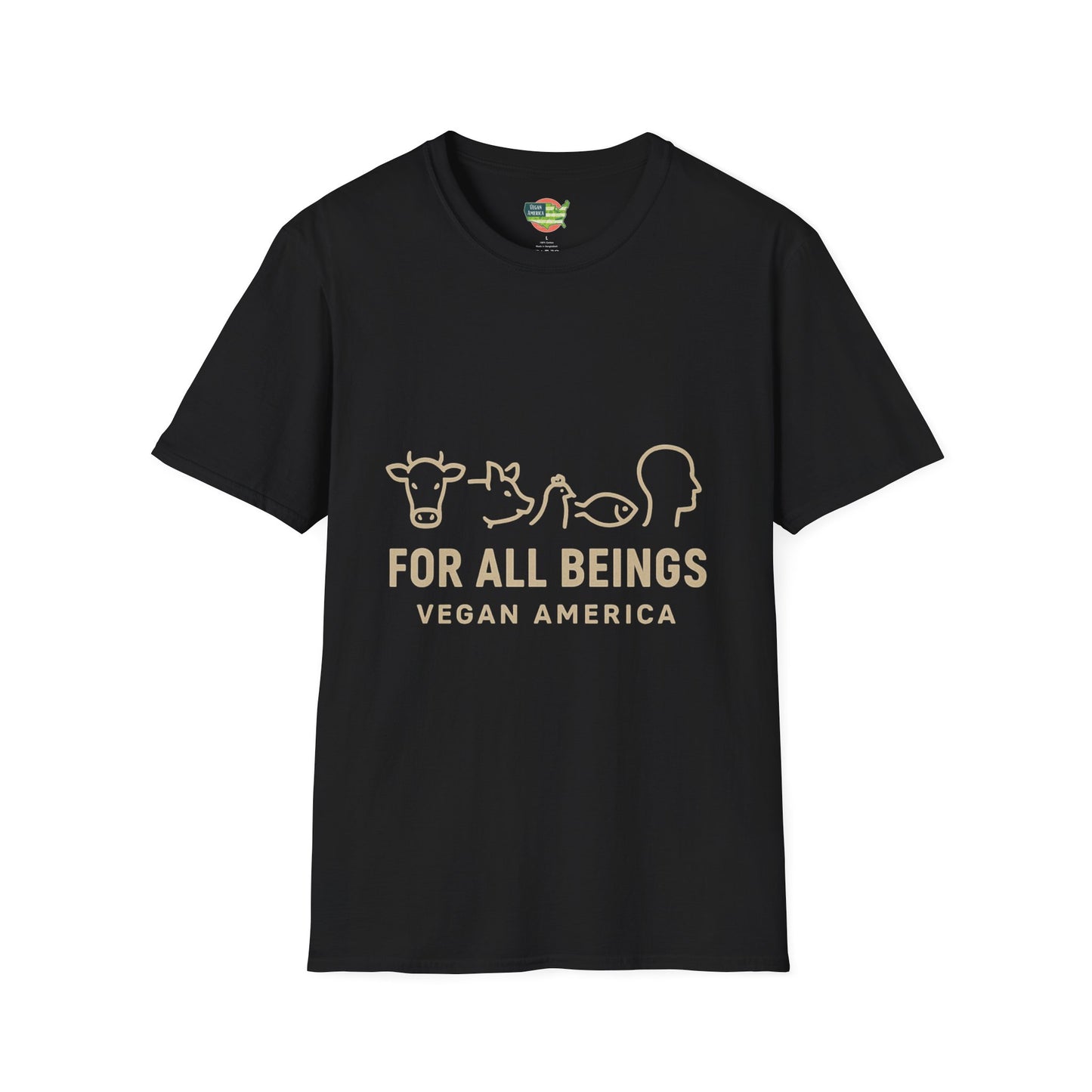 Unisex Vegan America T-Shirt, Eco-Friendly Apparel, Plant-Based Lifestyle Shirt, Perfect Gift for Vegans, Animal Rights Awareness Wear