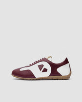 Racer Sneakers Burgundy White - Vegan America