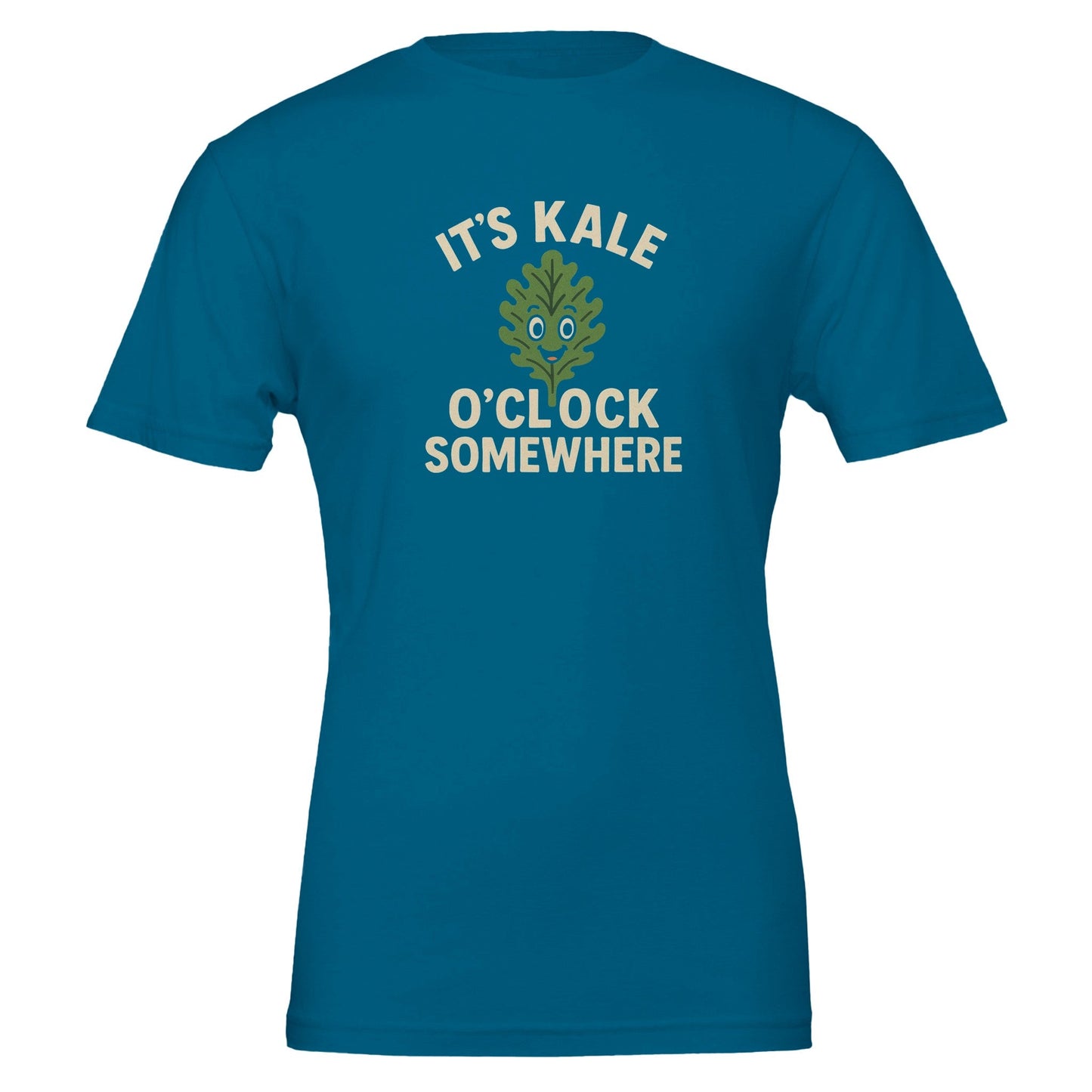 Funny Vegan Premium Tshirt - It's Kale O'clock Somewhere - Vegan America