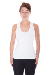 Racerback Singlet, Women's White - Vegan America