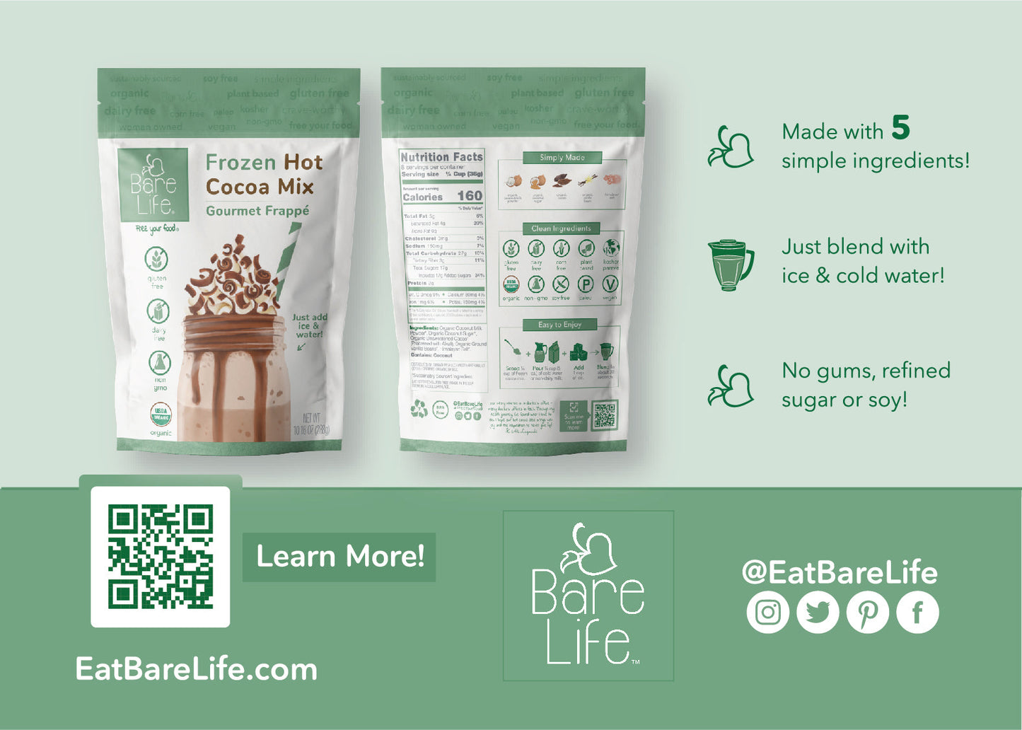 Frozen Hot Cocoa Product Card - Bare Life