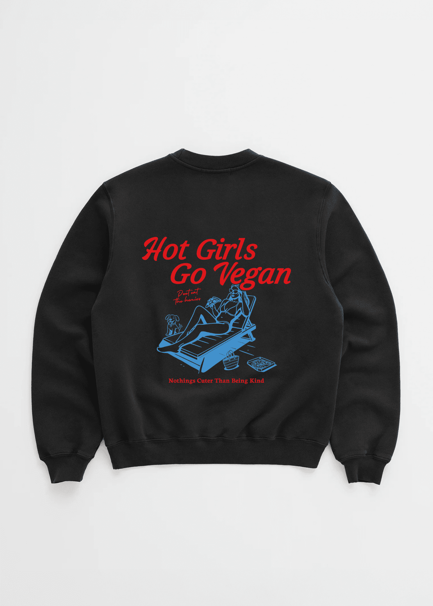 HOT GIRLS GO VEGAN CREWNECK - Vegan America