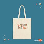 Vegan Babe - Cotton Canvas Tote Bag - Vegan America
