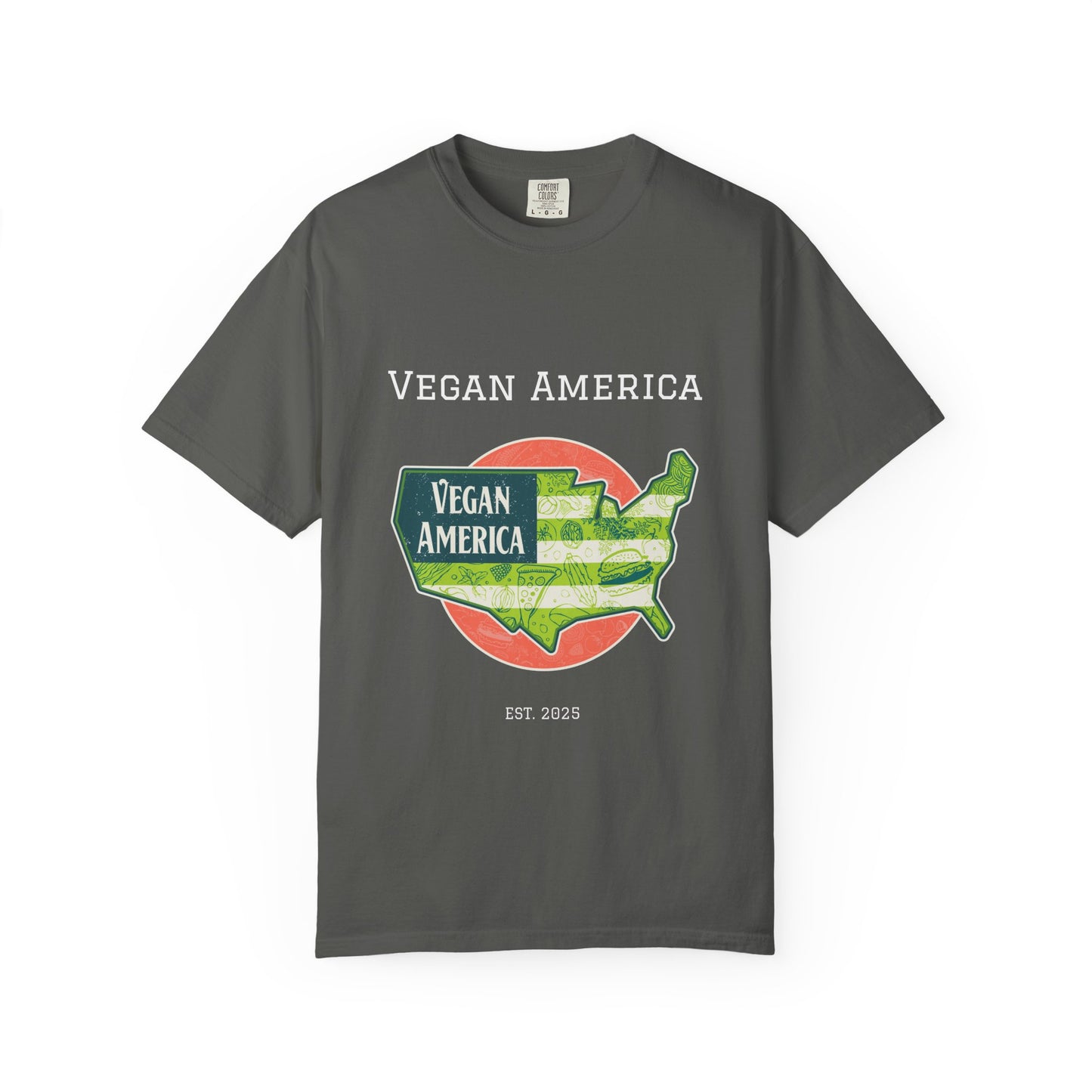 Vegan America T-shirt for Eco-conscious Wearers, Unisex Cotton Tee, Casual Everyday Wear, Gifts for Vegans, Sustainable Fashion