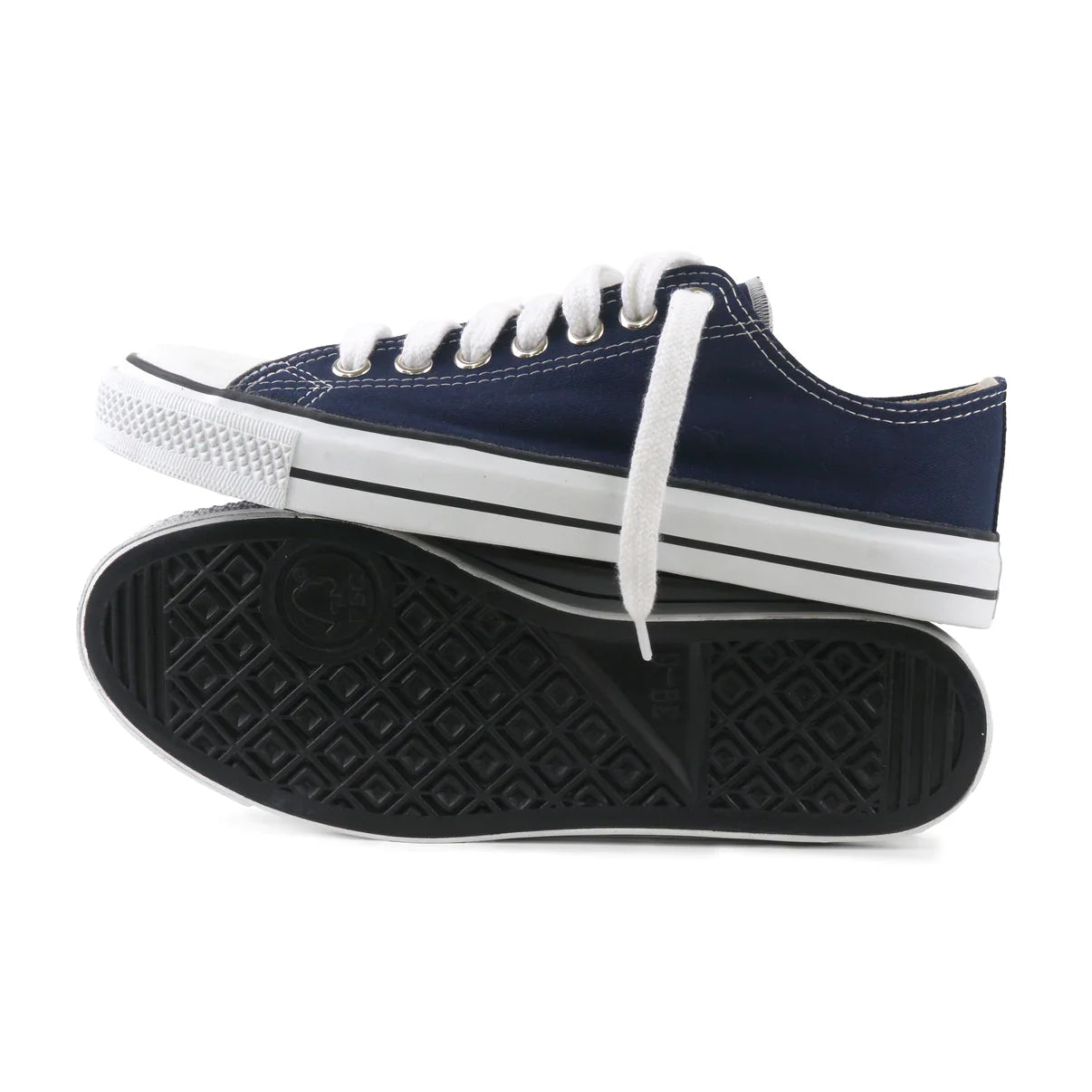 Kids Low Cut Sneakers, Blue & White CLEARANCE STOCK