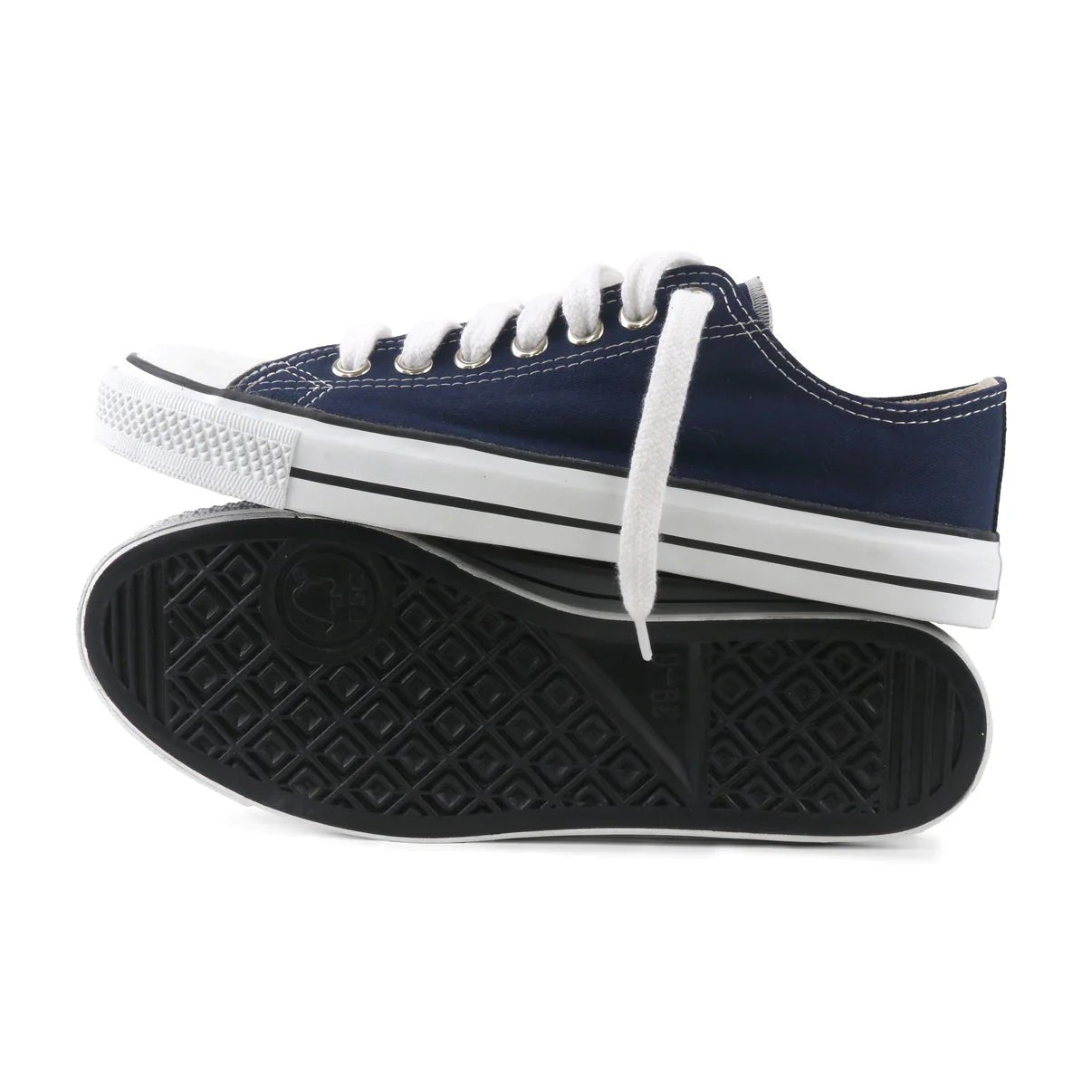 Kids Low Cut Sneakers, Blue & White CLEARANCE STOCK - Vegan America