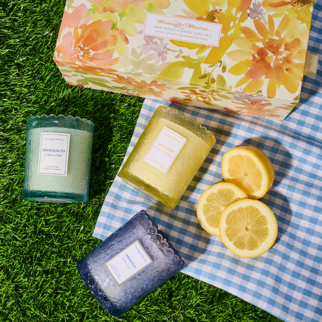 Summer Non - Toxic Candle Gift Set - Vegan America