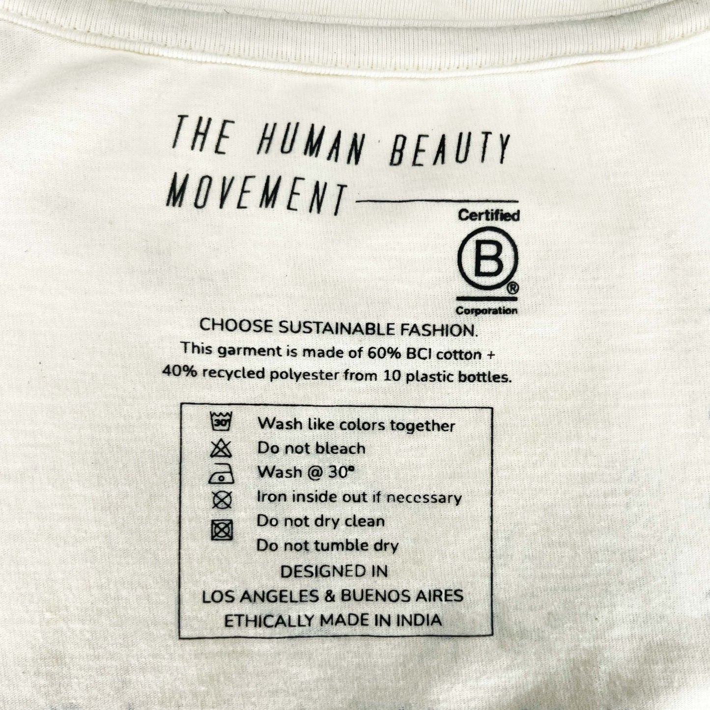The HBM Logo Tee, Unbleached White - Vegan America
