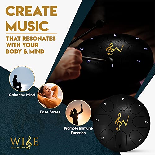 Wise Harmony 6 Inch Steel Tongue Rain Drum