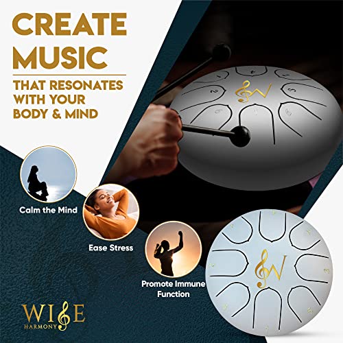 Wise Harmony 6 Inch Steel Tongue Rain Drum