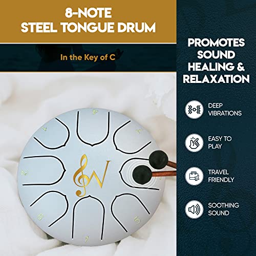 Wise Harmony 6 Inch Steel Tongue Rain Drum