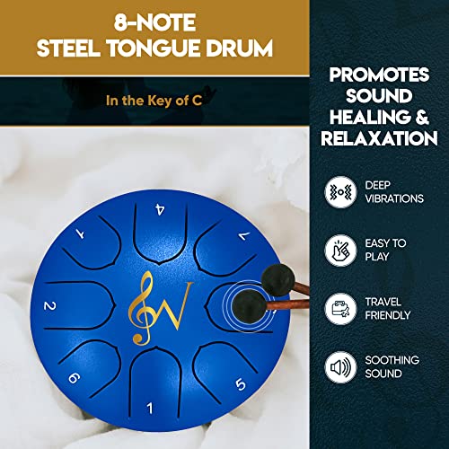 Wise Harmony 6 Inch Steel Tongue Rain Drum
