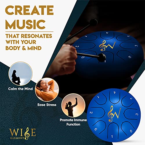 Wise Harmony 6 Inch Steel Tongue Rain Drum