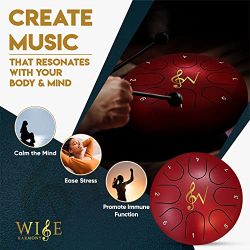 Wise Harmony 6 Inch Steel Tongue Rain Drum