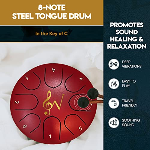 Wise Harmony 6 Inch Steel Tongue Rain Drum